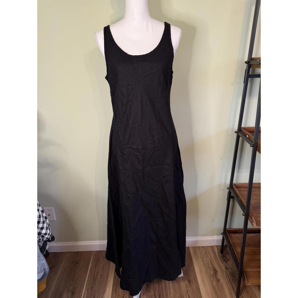NWT! Madewell Scoopneck Sleeveless Midi Dress in 100% Linen Size 6 - Picture 2 of 9